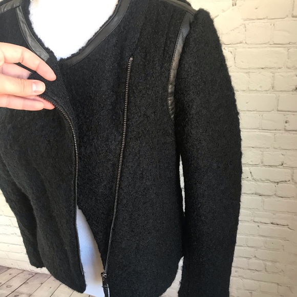 ️ H&M Black Wool Blend Jacket Sz 10 - Picture 3 of 7